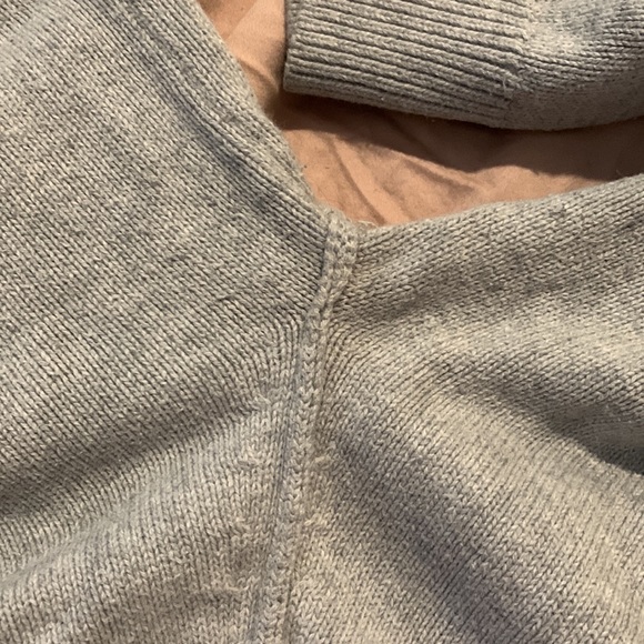 Men’s grey sweater - knit body with sweater hood - Picture 4 of 4